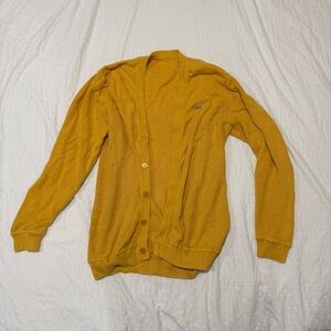 Lacoste Mustard Yellow Cardigan Sweater